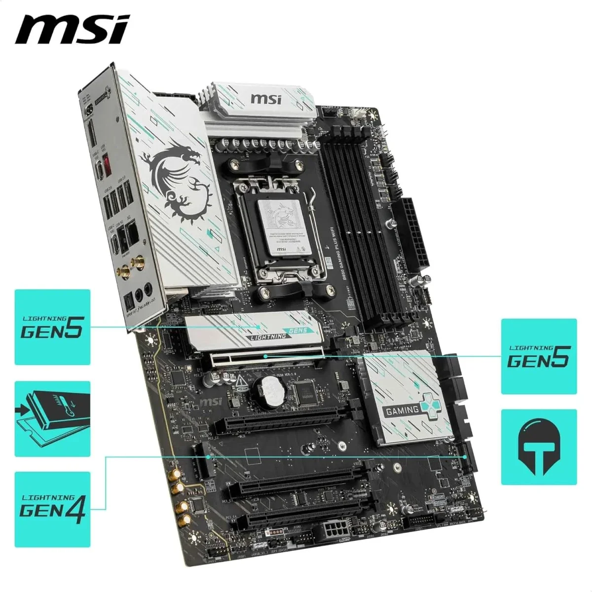 MSI B850 Gaming Plus WiFi AM5 ATX Motherboard - Image 4