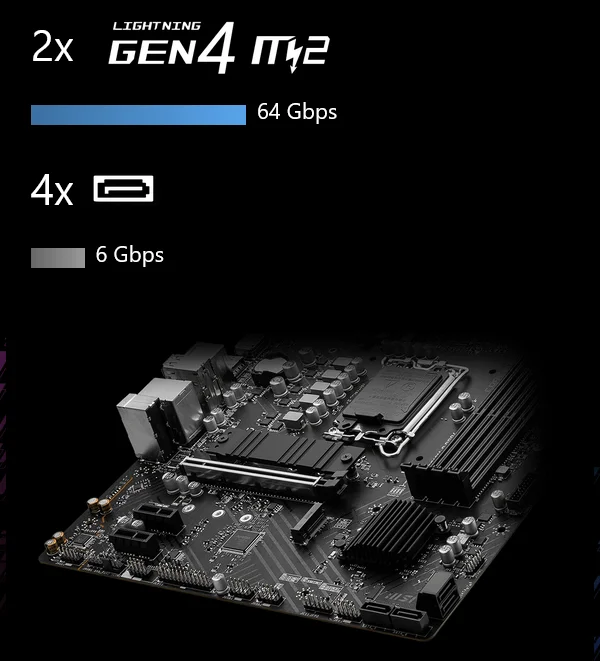 لوحة أم MSI PRO B760M-P DDR5 بشريحة Intel B760 مع PCIe 4.0 و2x M.2 - Image 10