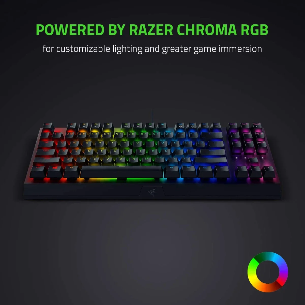Razer BlackWidow V3 Tenkeyless TKL Mechanical Gaming Keyboard with Green Switches and Chroma RGB - Thumbnail 3