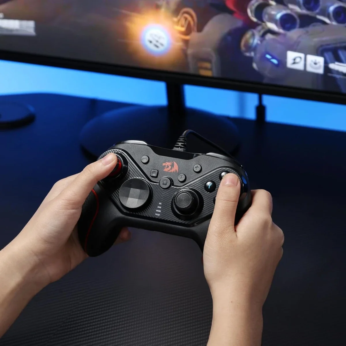 Redragon G710 Wired Gaming Controller for PC, Android & Nintendo Switch - Black - Thumbnail 2
