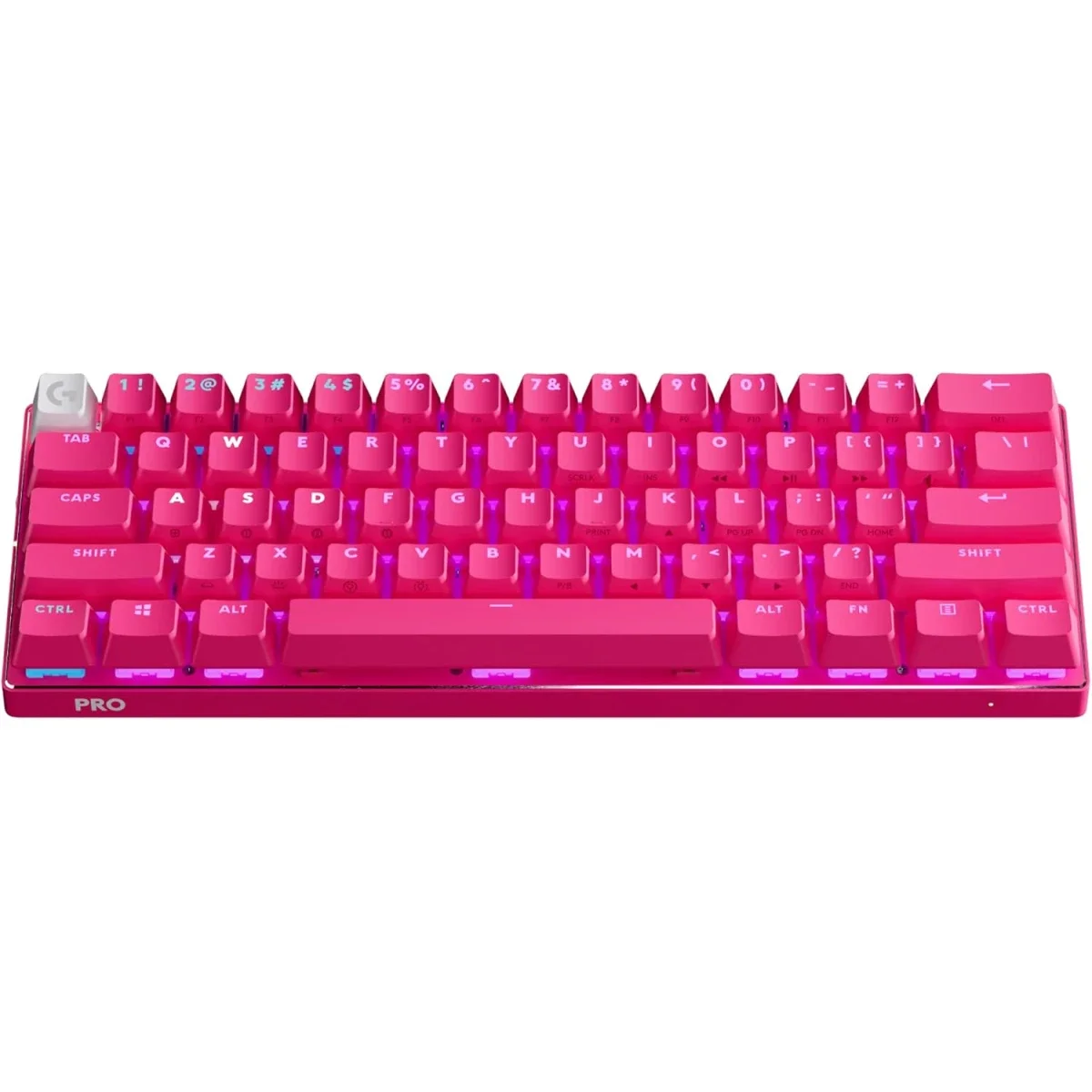 لوحة مفاتيح ألعاب Logitech G PRO X 60 LIGHTSPEED ميكانيكية لاسلكية 60% بمفاتيح GX البصرية اللمسية - أرجواني - Thumbnail 2