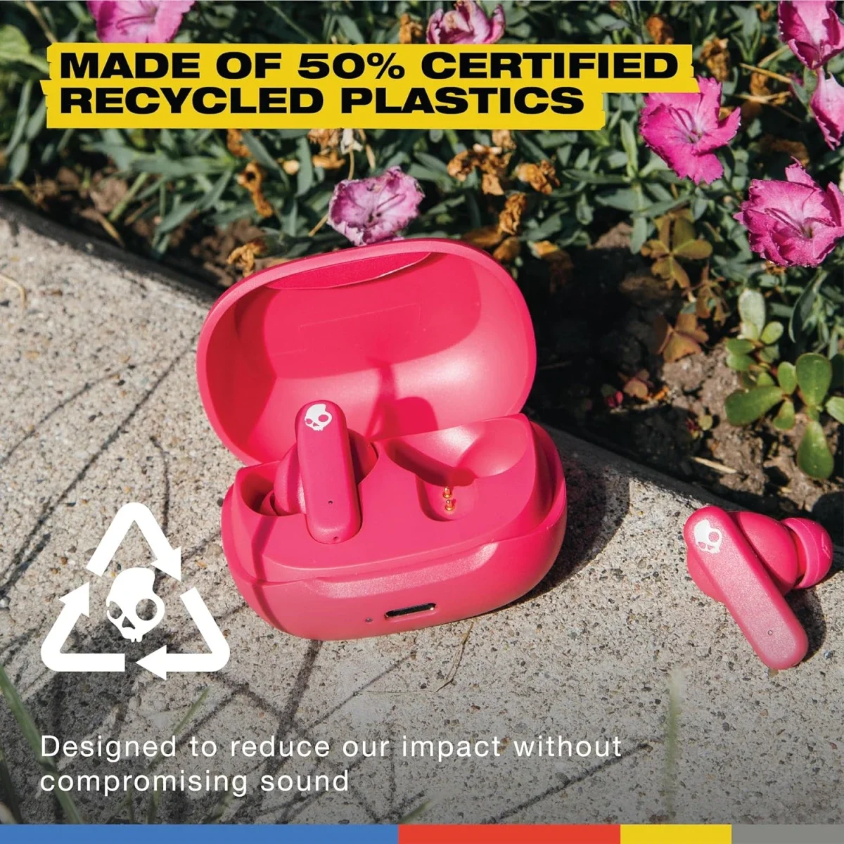 Skullcandy Smokin' Buds Wireless Bluetooth Earbuds, Pink - Thumbnail 6