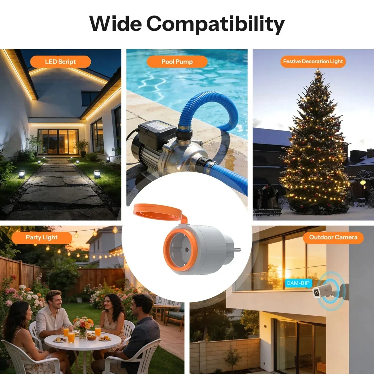 قابس ذكي خارجي SONOFF S61STPF-PM-O نوع F يدعم Matter عبر Wi-Fi مع مراقبة الطاقة - Image 7