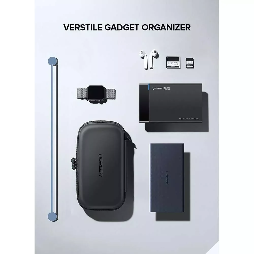 Ugreen 50274 HDD and Accessories Storage Case - Black - Thumbnail 2