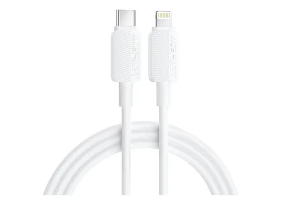 ACEFAST C26-01 USB-C to Lightning PVC Cable – White - Image 6
