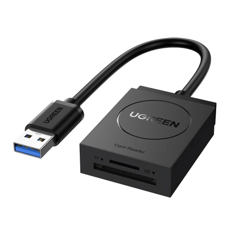 قارئ بطاقات Ugreen CR127 / 20250 ‏2 في 1 USB 3.0 لبطاقات SD وTF microSD