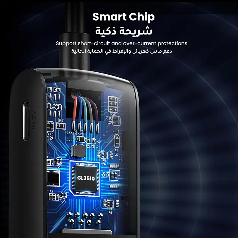 موزع USB Ugreen 80657 USB 3.0 بأربعة منافذ، 5Gbps، كابل 1 متر، تشغيل مباشر - Thumbnail 7