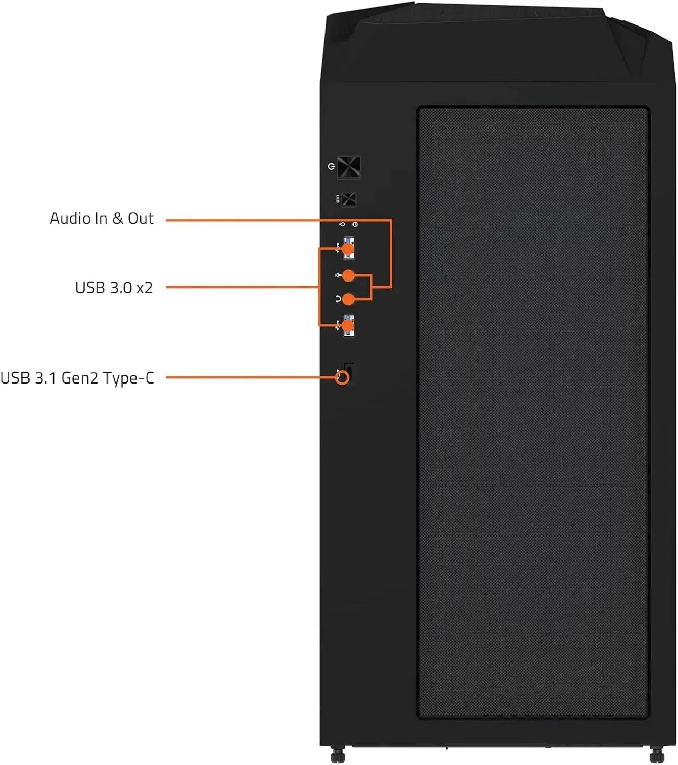 صندوق كمبيوتر ألعاب GIGABYTE C301G V2 Glass ميد تاور ARGB أسود - Thumbnail 6