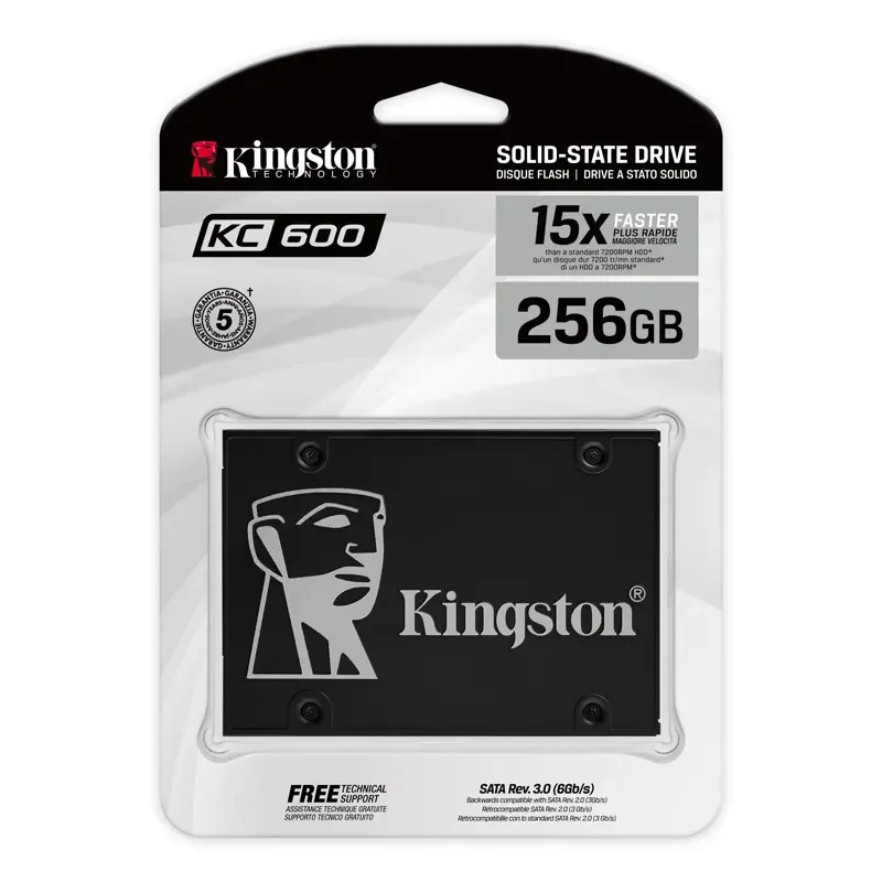 قرص SSD Kingston KC600 سعة 256GB بواجهة SATA III – SKC600/256G