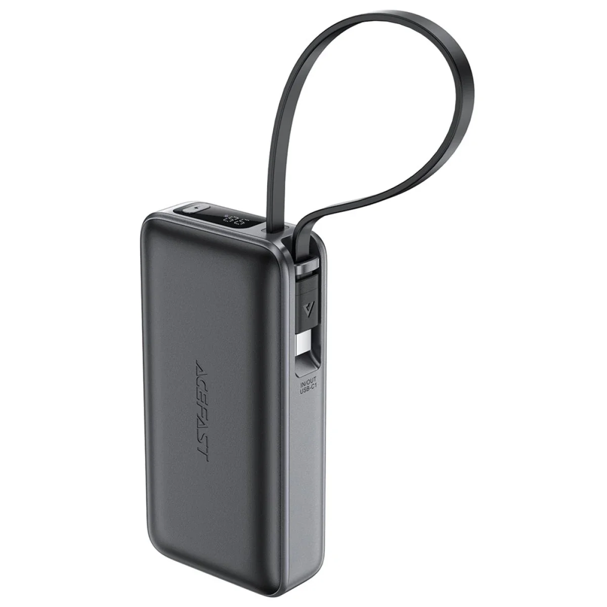 باور بانك ACEFAST M7 بسعة 10000 مللي أمبير وقدرة PD 30 واط مع كابل USB-C - أسود - Image 3