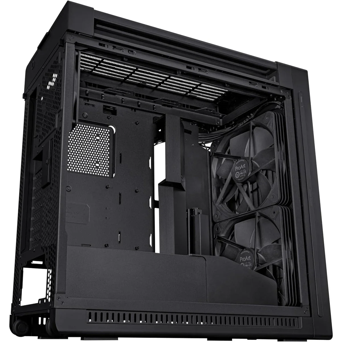 هيكل كمبيوتر Asus ProArt PA602 E-ATX ميد تاور مع دعم راديتر 420 مم ومروحتي 200 مم - Image 3