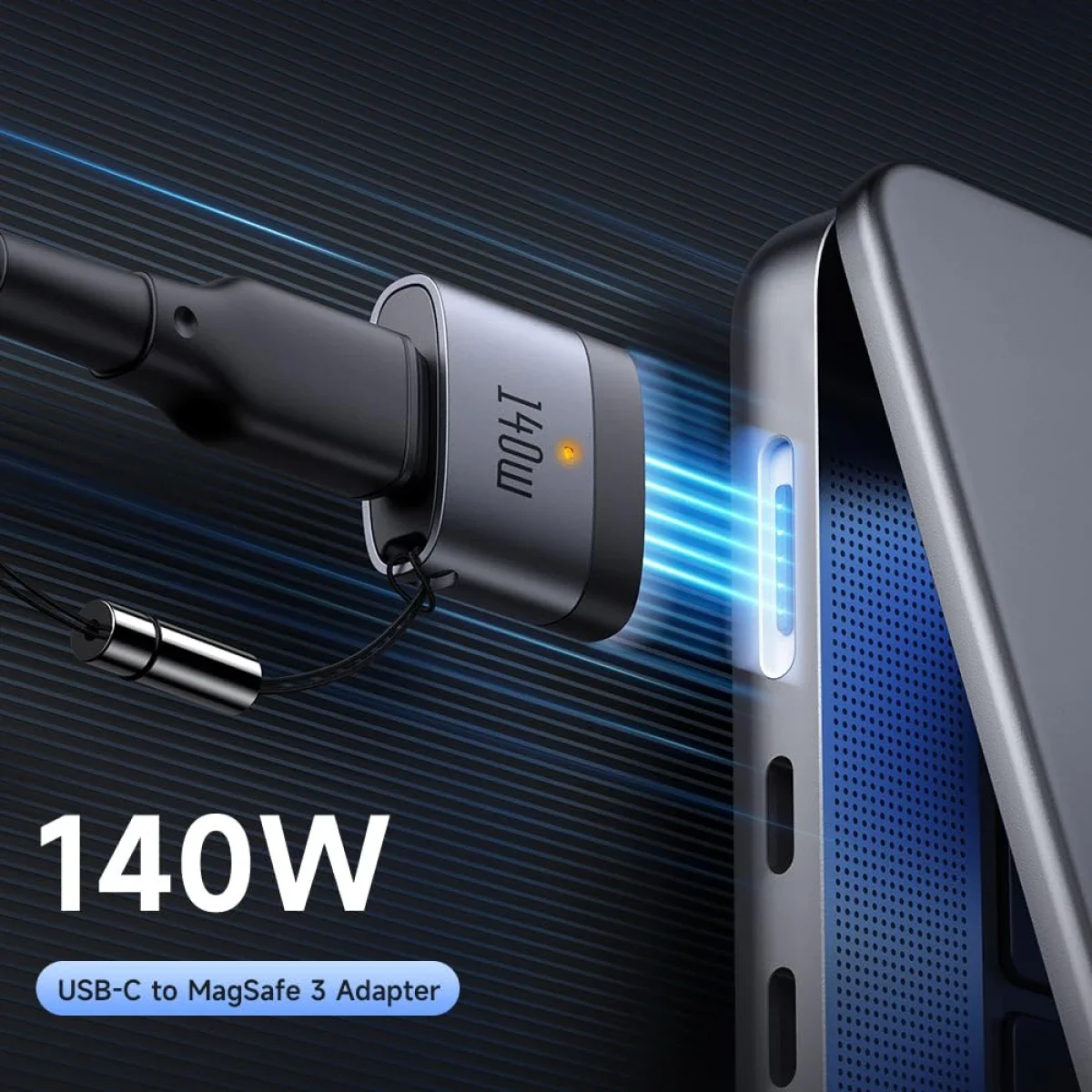 Mcdodo OT-6850 140W USB-C to MagSafe 3 Adapter with Lanyard for MacBook Pro/Air - Image 4