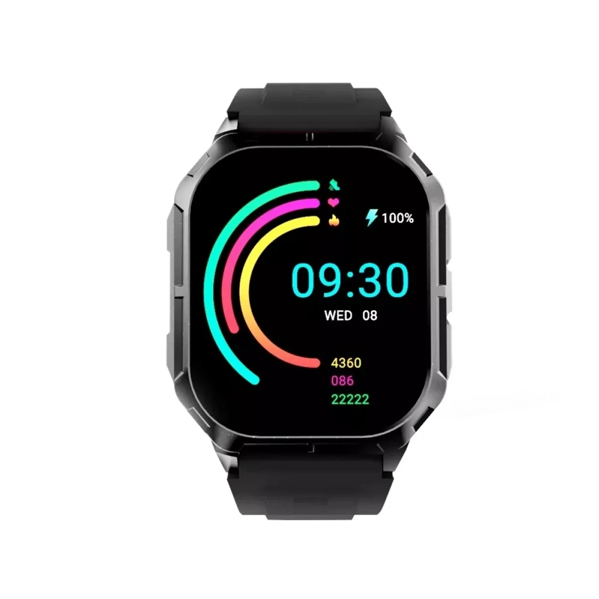 ساعة ذكية HiFuture FutureFit Ultra 3 للمكالمات عبر Bluetooth بشاشة IPS قياس 2.0 إنش - أسود - Thumbnail 2