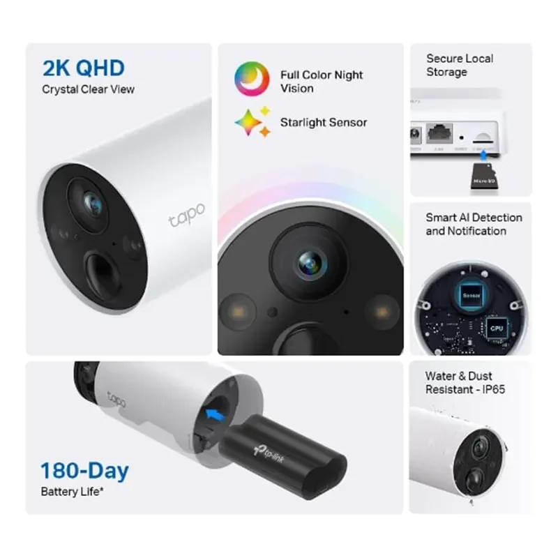 نظام كاميرات مراقبة TP-LINK Tapo C420S2 v1.2 خارجي بدون أسلاك – كاميرتان - Image 4