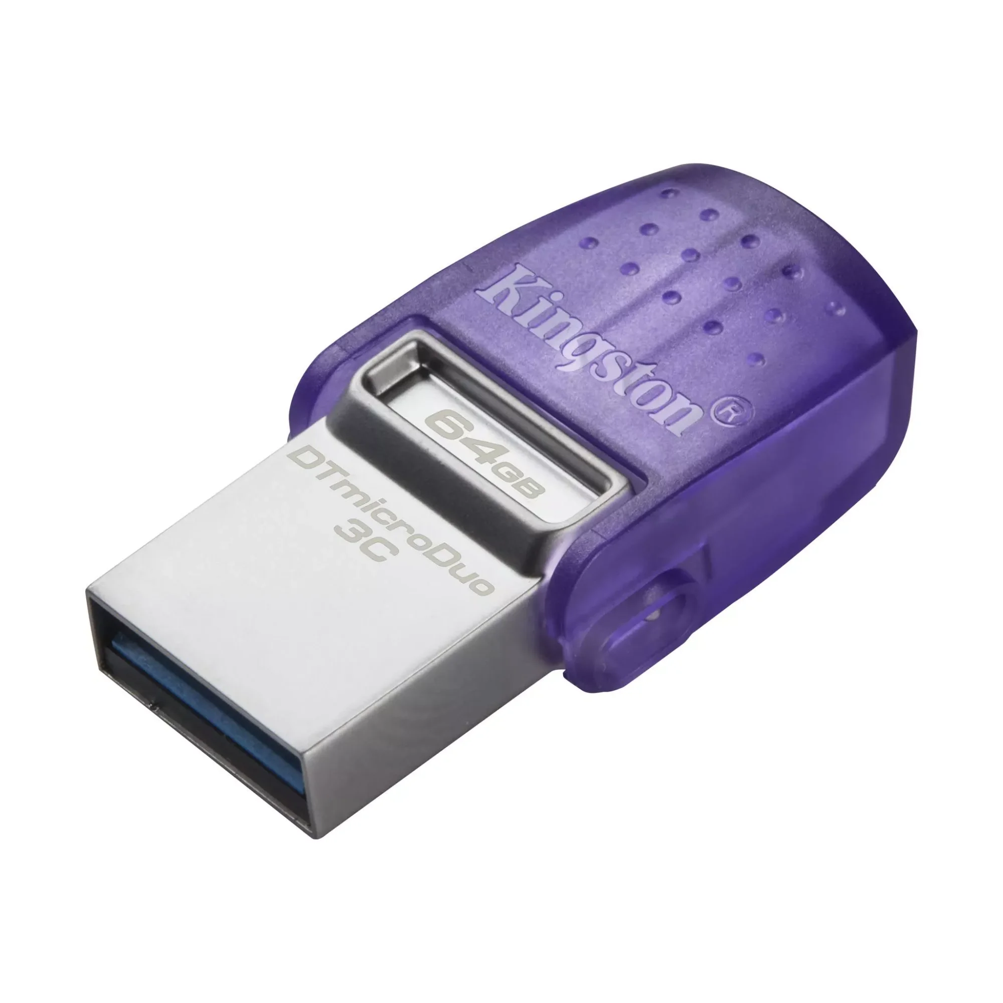 فلاش ميموري Kingston DTDUO3CG3/64GB سعة 64GB بمنفذي USB-C وUSB-A، USB 3.2 Gen 1، قراءة 200MB/s