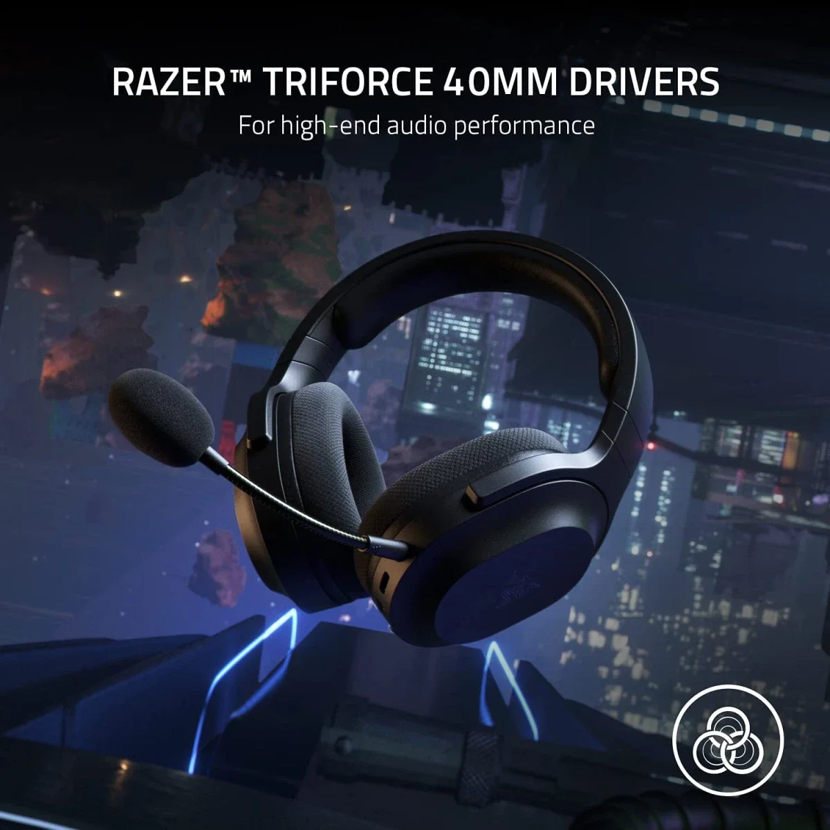 Razer Barracuda X Wireless Gaming & Mobile Headset with Bluetooth, 40mm Drivers, Detachable Mic, 50-Hour Battery - Black - Thumbnail 5