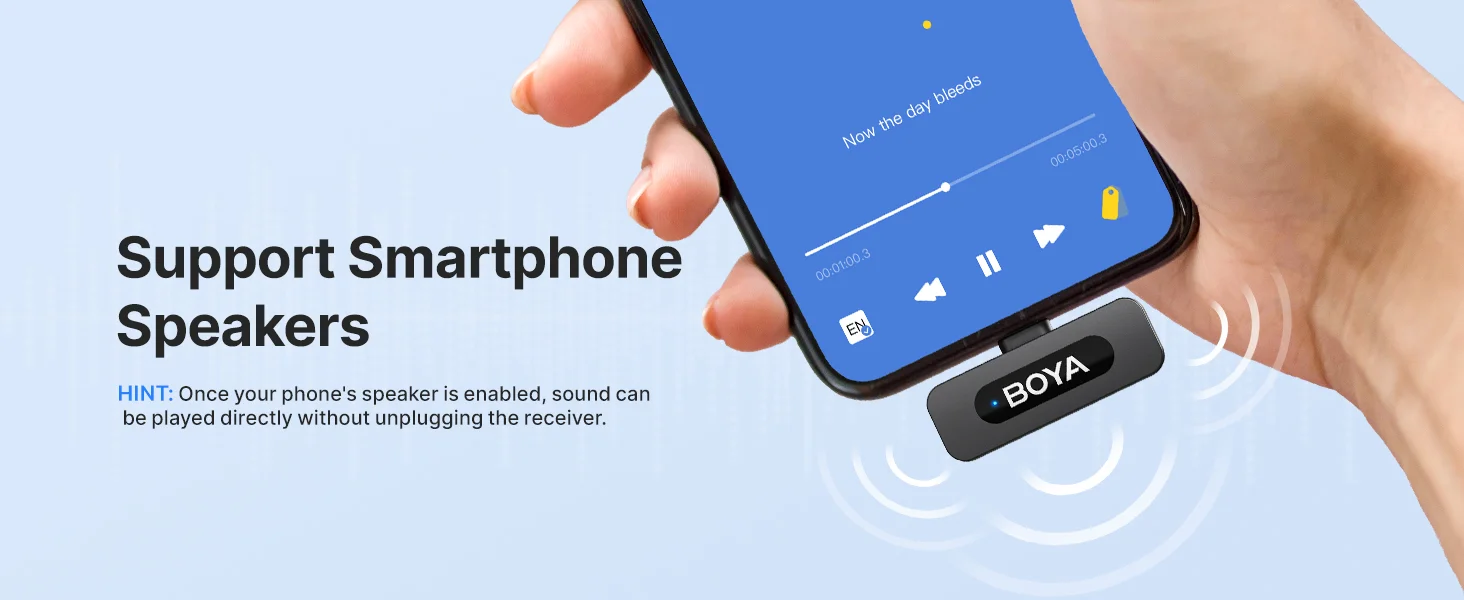 ميكروفون لافالير لاسلكي Boya BY-V3 Combo مع 2TX + 2RX ومدى 100 متر - Image 20