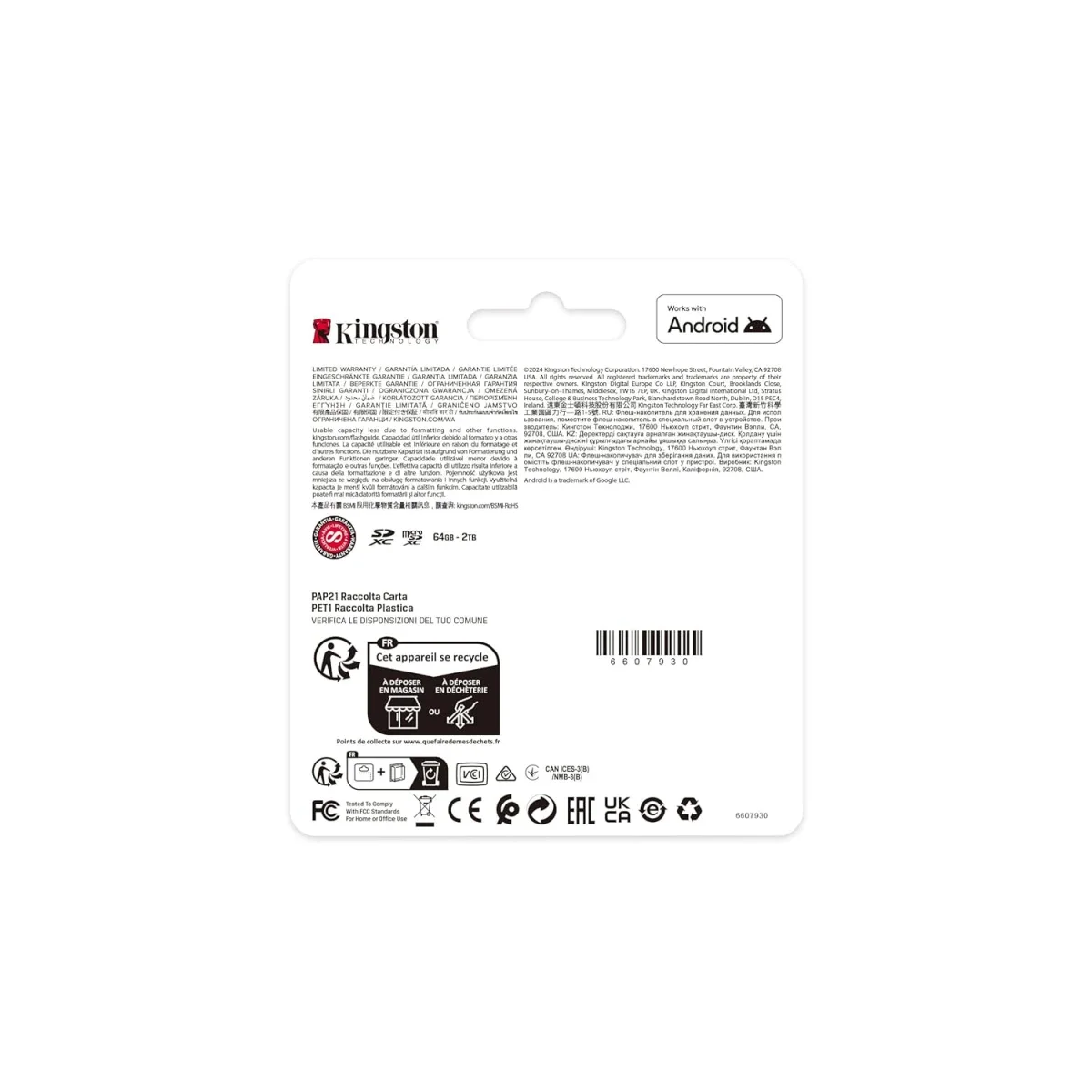 بطاقة ذاكرة Kingston Canvas Select Plus SDCS3 microSDXC سعة 256GB بسرعة تصل إلى 150MB/s مع محول - Image 3