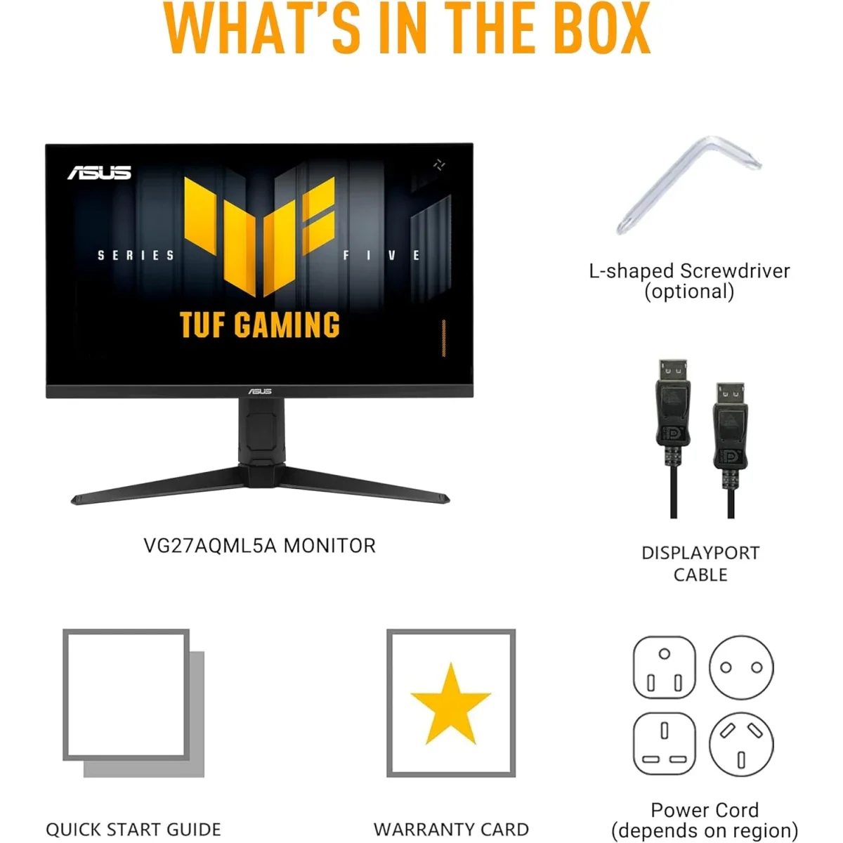 شاشة Asus VG27AQML5A TUF Gaming AI للألعاب 27 إنش Fast IPS QHD، 300 هرتز، 0.3 مللي ثانية - Image 8