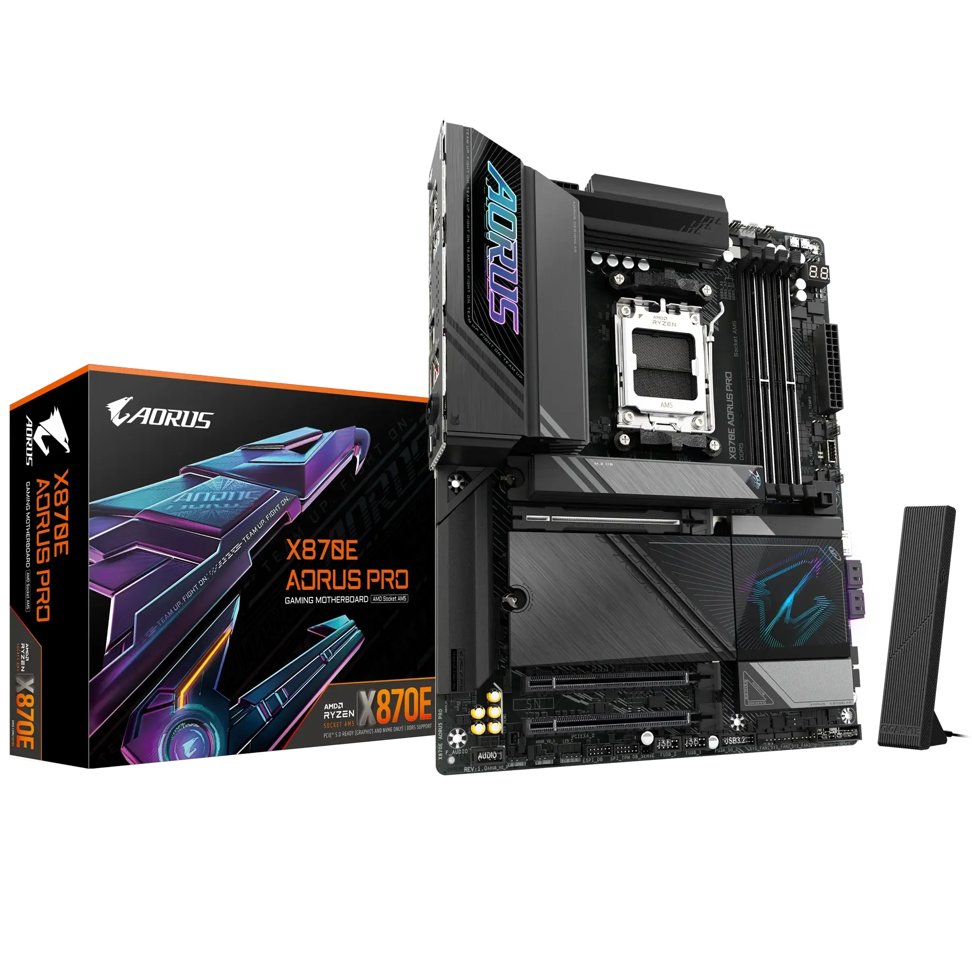 لوحه كمبيوتر GIGABYTE X870E AORUS PRO WIFI7 DDR5 لمعالجات AMD AM5