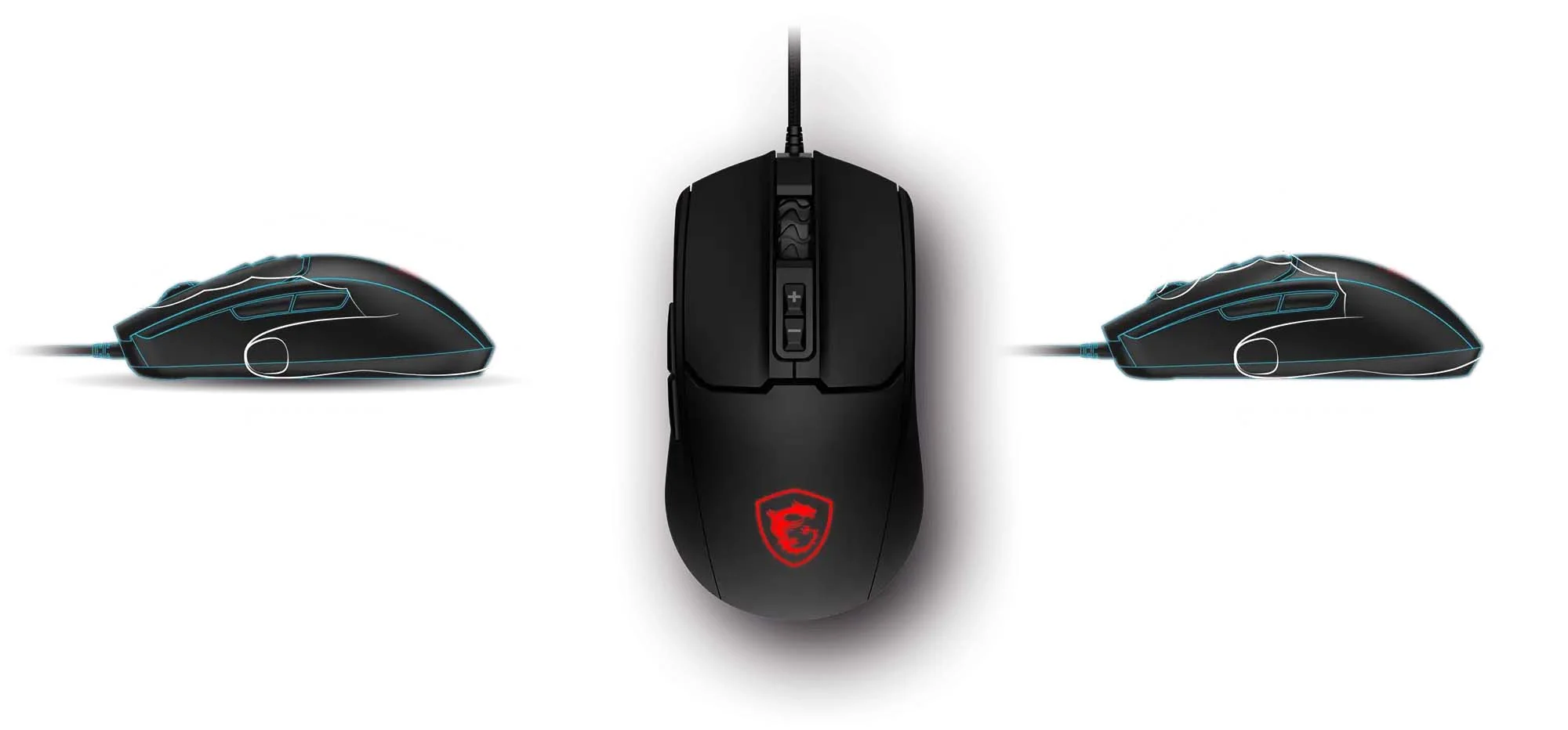 ماوس ألعاب MSI FORGE GM100 بدقة 6400 DPI - أسود - Thumbnail 7