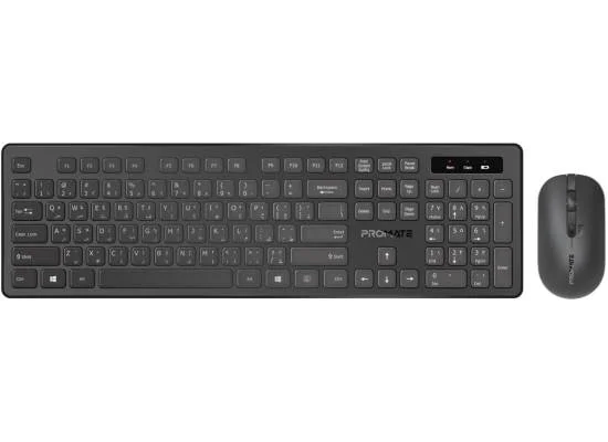 طقم كيبورد وماوس Promate ProCombo-13 لاسلكي 2.4GHz كامل الحجم ونحيف بدقة 1600 DPI - Thumbnail 9