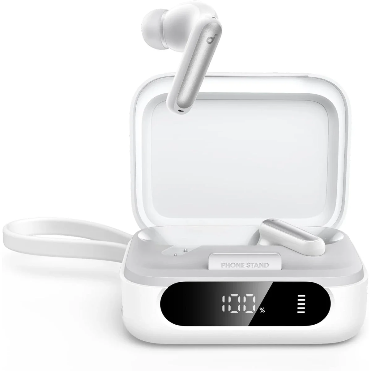 سماعات أذن Anker Soundcore P41i لاسلكية بعزل ضوضاء تكيفي مع علبة شحن 3000mAh، أبيض