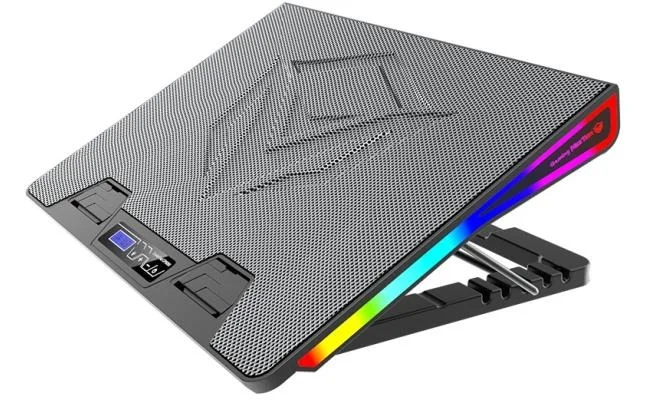 قاعدة تبريد ألعاب Meetion CP5050 لأجهزة اللابتوب حتى 19 إنش مع إضاءة RGB