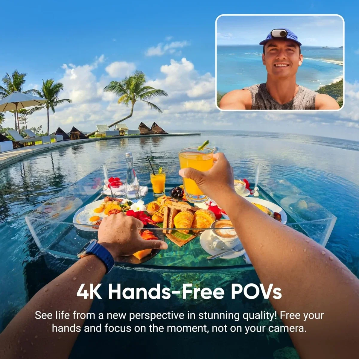 كاميرا تدوين فيديو محمولة Insta360 GO 3S Standard Edition بسعة 128GB باللون الأبيض 4K - Thumbnail 8