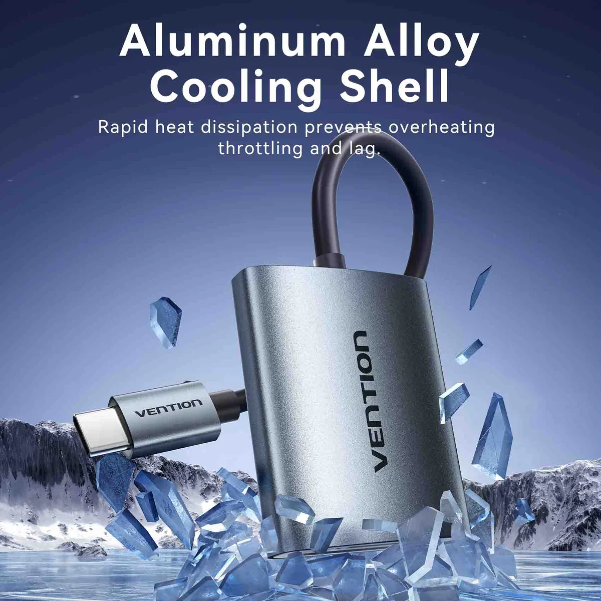Vention CLOHB 2-in-1 SD 4.0 Card Reader (SD + TF), USB-C - Thumbnail 8