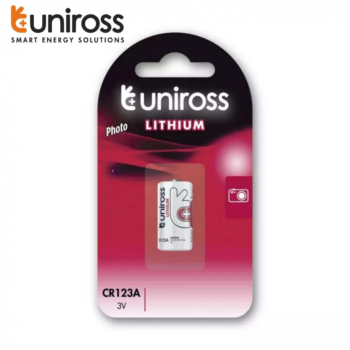 بطارية ليثيوم Uniross CR123A 3 فولت