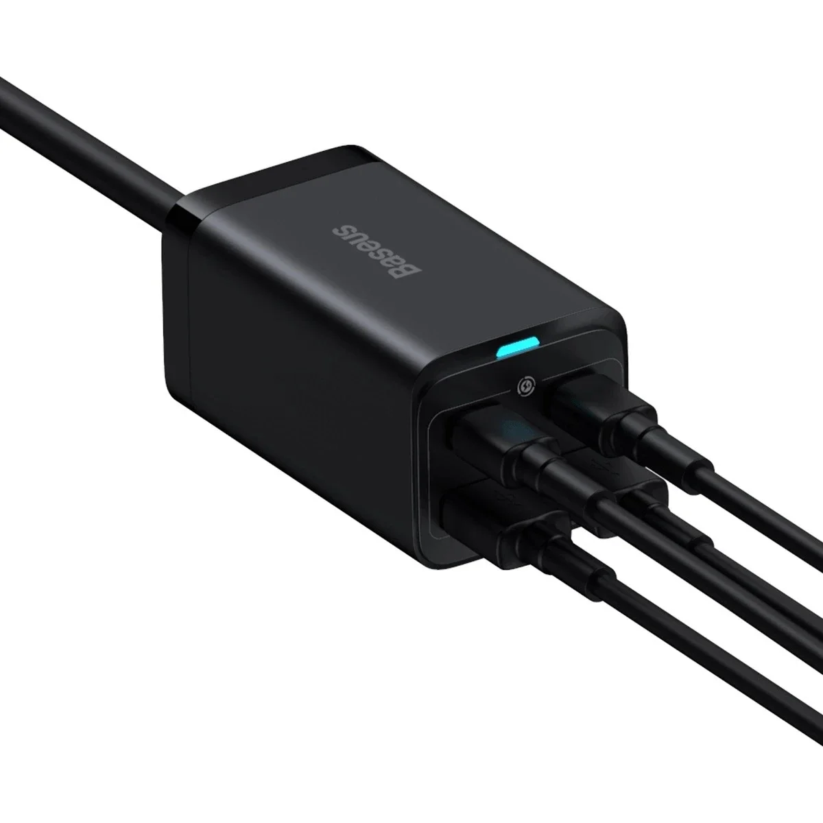 شاحن مكتبي Baseus GaN3 Pro GaN بقوة 100 واط و4 منافذ، 2 USB-C و2 USB-A، أسود - Thumbnail 4