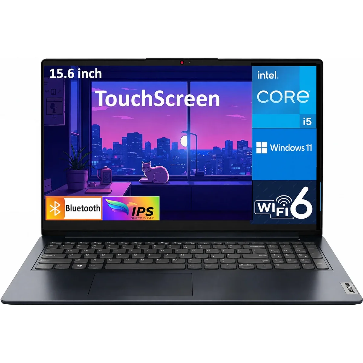 لابتوب Lenovo IdeaPad 1i 15IRU7 بشاشة لمس 15.6 إنش، معالج Intel Core i5-1335U الجيل 13، 12GB RAM، 256GB SSD، FHD - Image 1