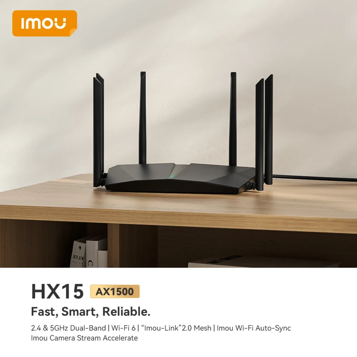 IMOU HX15 AX1500 Gigabit Wi-Fi 6 Dual-Band Router - Black