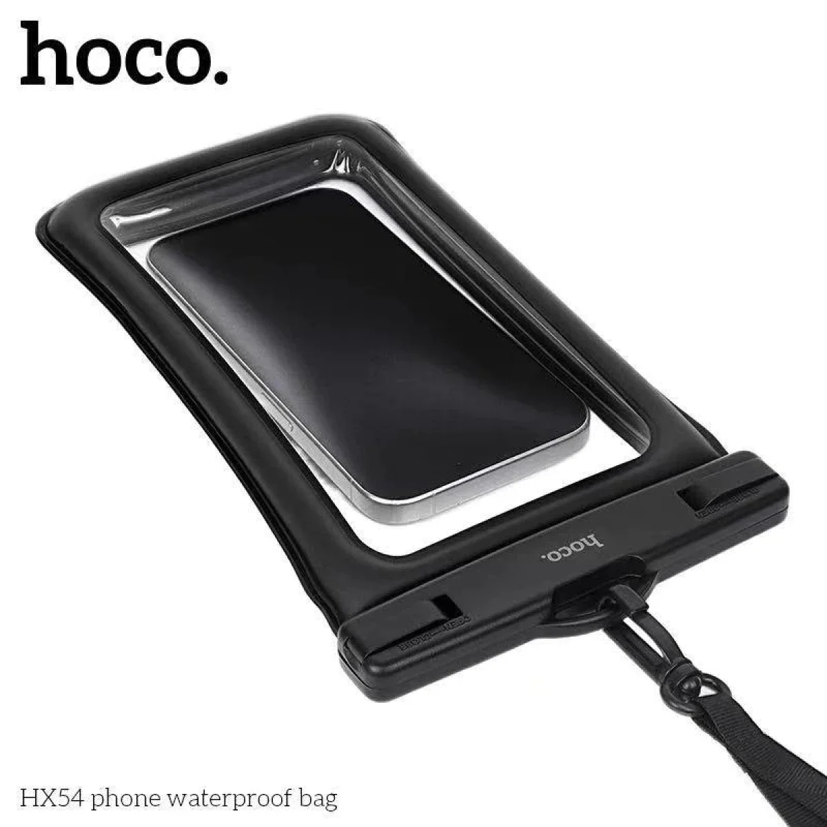 HOCO HX54 IPX8 Waterproof Phone Pouch with Anti-Sinking Airbag - Black - Image 2
