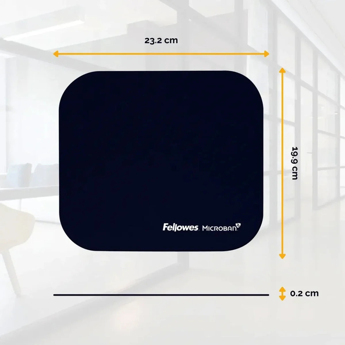 لوحة ماوس Fellowes 5933905 Microban مضادة للبكتيريا - أسود - Thumbnail 5
