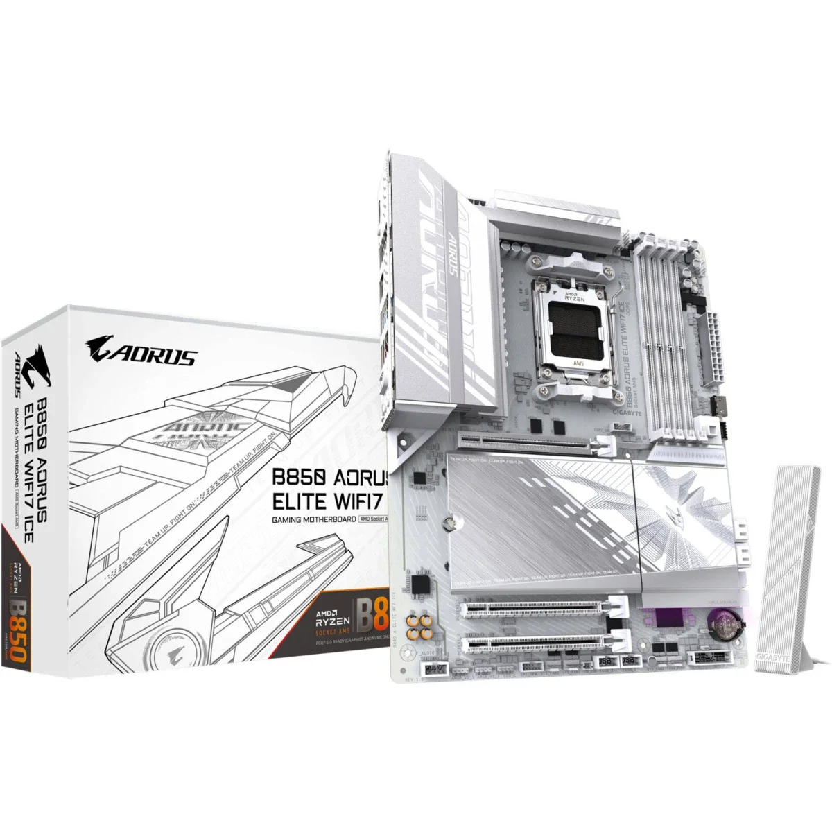 GIGABYTE AM5 ATX DDR5 Wi-Fi 7 Motherboard B850 AORUS ELITE WIFI7 ICE