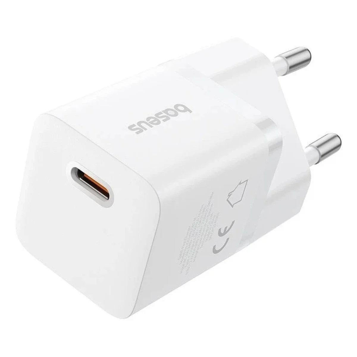Baseus GaN5 Mini 25W USB-C Fast Wall Charger with PPS, PD 3.0 & QC 3.0 - White