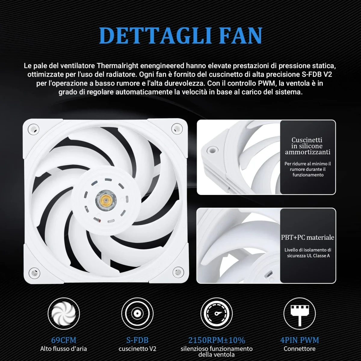 مبرد مائي للمعالج Thermalright Frozen Magic 360 Scenic V2 مع 3 مراوح 120mm PWM - White - Thumbnail 5