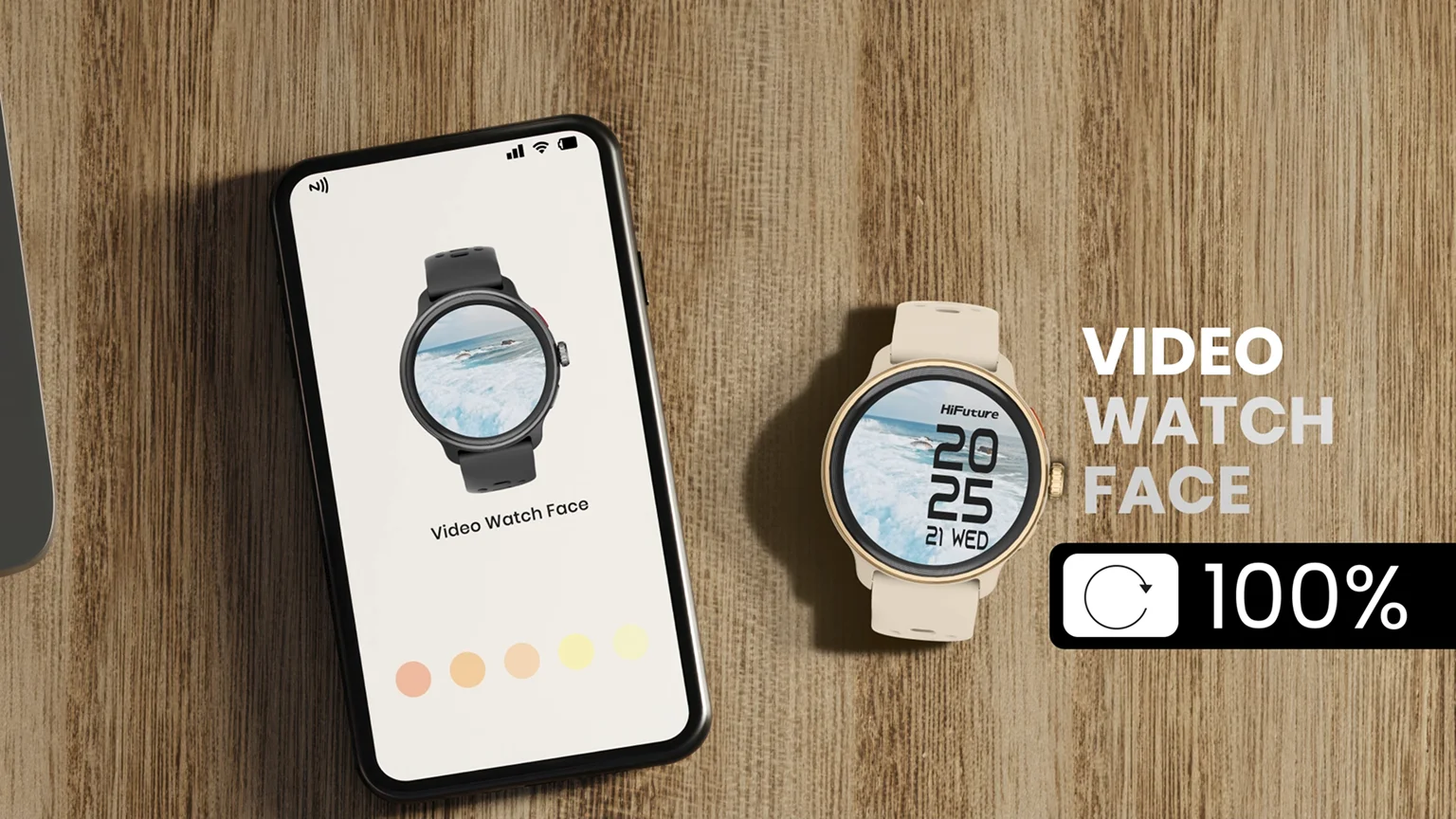 ساعة ذكية HiFuture VELA مقاس 36 مم بشاشة AMOLED 1.43 إنش وGPS ومقاومة للماء 5ATM - أخضر داكن - Thumbnail 17