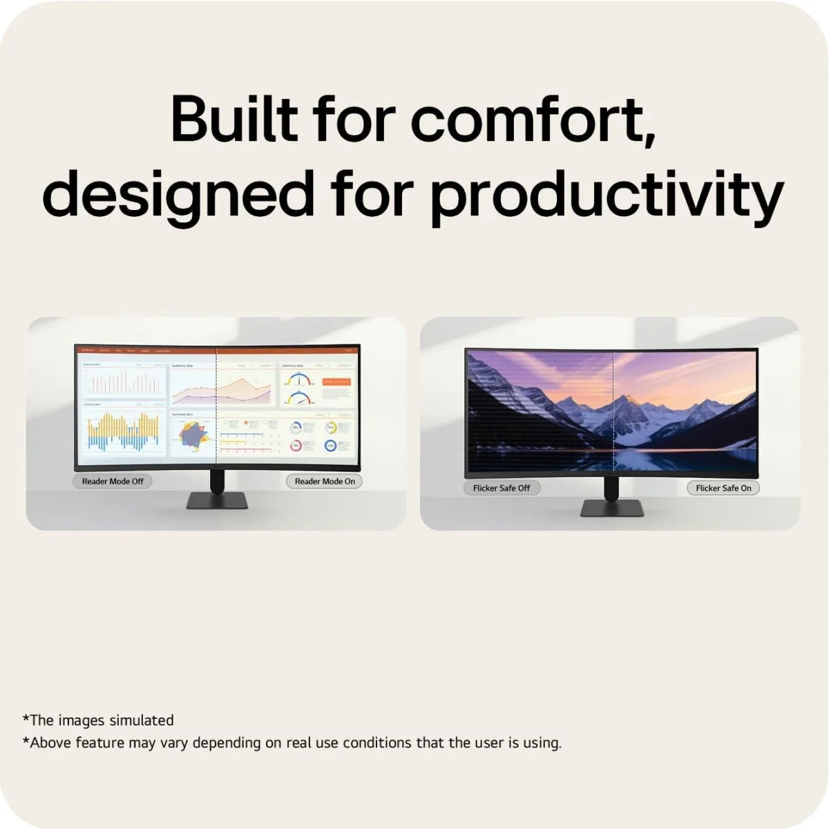 LG 34U601B-B 34-Inch UltraWide QHD Curved Monitor, 1800R, 120Hz, HDR10, 99% sRGB, VRR, FreeSync Premium, HDMI 2.0, DP 1.4, Black - Thumbnail 8