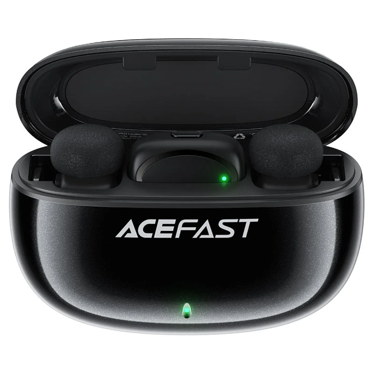 ميكروفون لافالير لاسلكي مزدوج ACEFAST R2 بمنفذ USB-C لهواتف iPhone وAndroid - أسود - Image 2