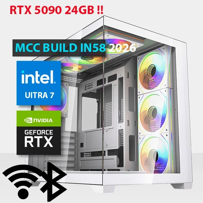 Intel Core Ultra 7 270K Plus RTX 5090 32GB Gaming PC Build - MCC IN58-26 MIDAS