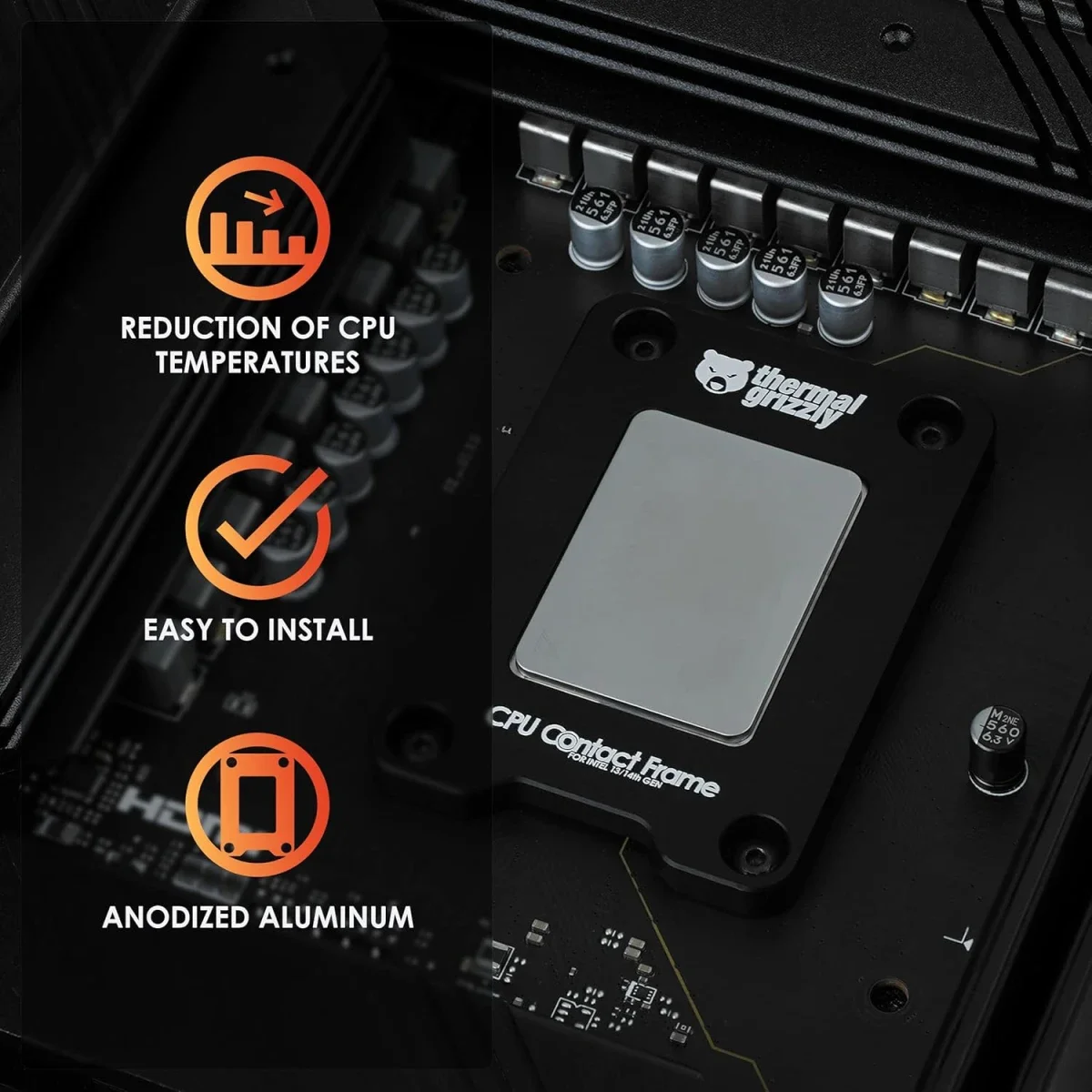 إطار تثبيت المعالج Thermal Grizzly لمعالجات Intel الجيل 13 و14 لمقبس LGA1700 - Image 3