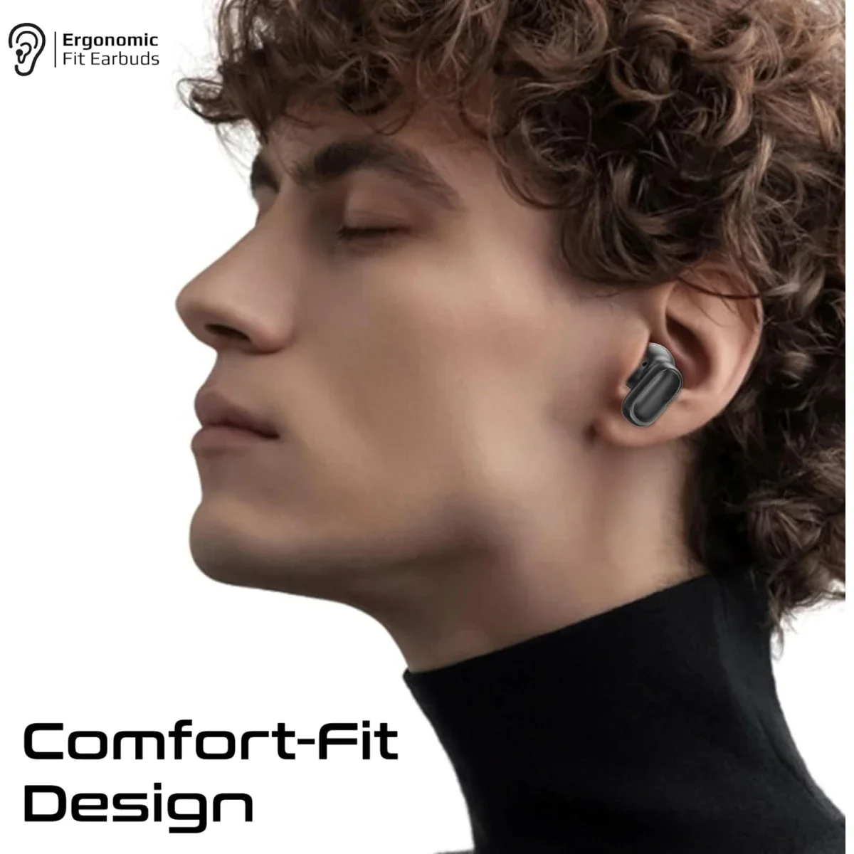 Promate Lush-Pro True Wireless Stereo Earbuds with IntelliTouch Controls, HD Microphone & IPX4 Water Resistance - Black - Thumbnail 2