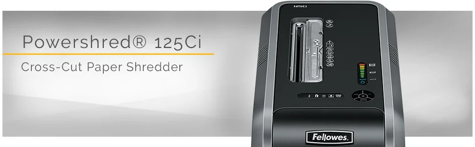 آلة تمزيق الورق Fellowes Powershred 125Ci بقص متقاطع 20 ورقة - Image 6