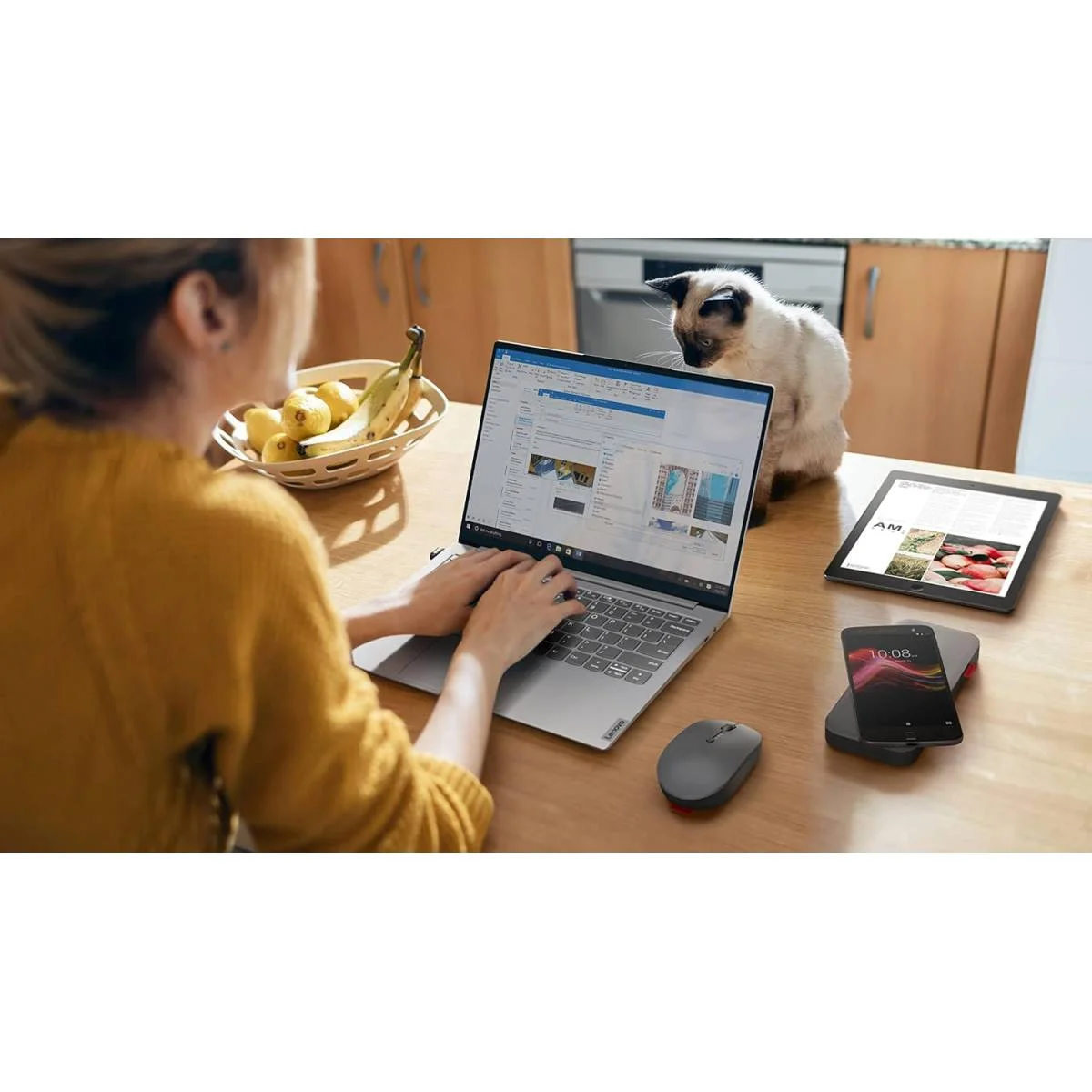 Lenovo Go Multi-Device Wireless Mouse GY51C21211, 2.4GHz, Bluetooth, USB-C Rechargeable, Grey - Image 8