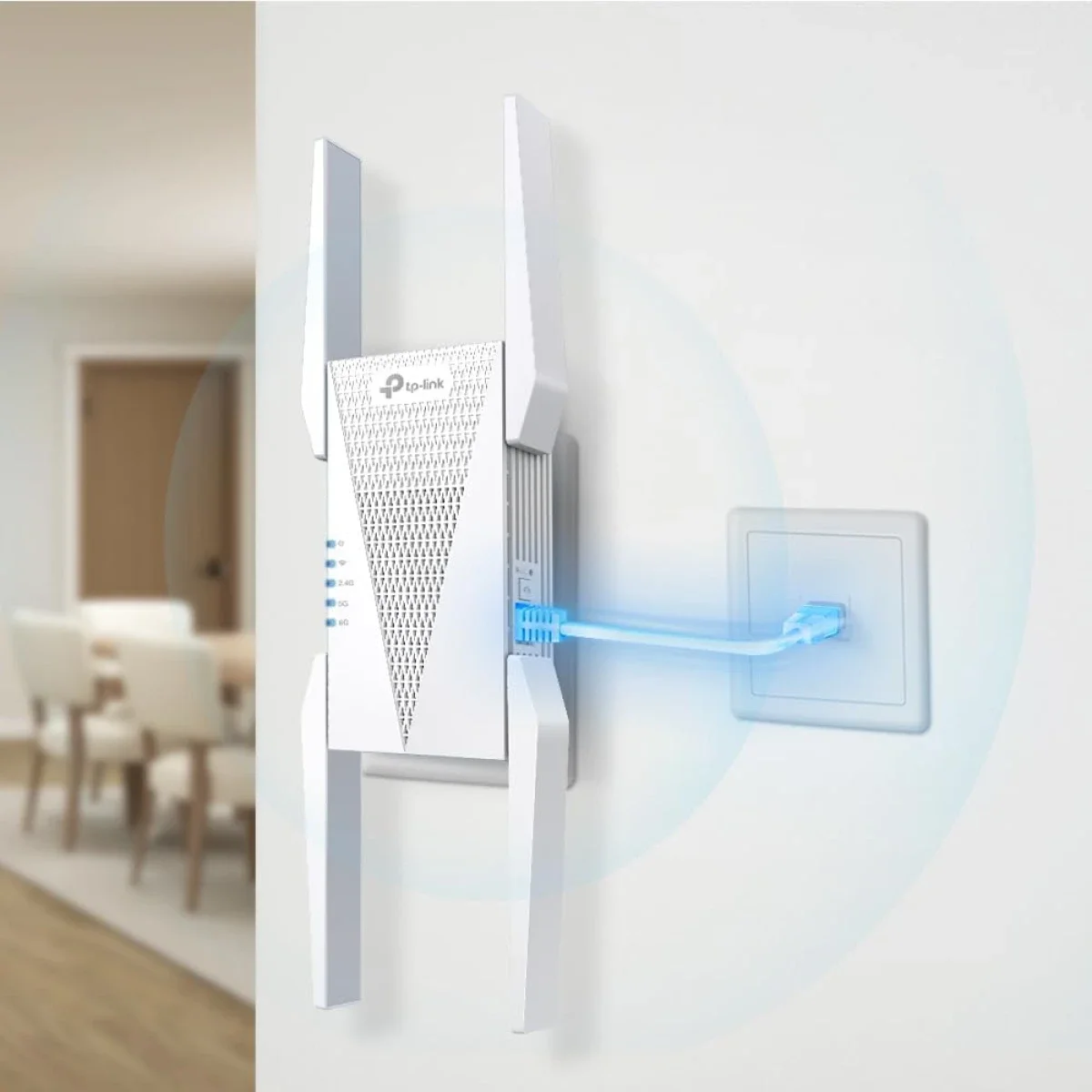 TP-LINK RE815XE AXE5400 Tri-Band Mesh Wi-Fi 6E Range Extender with 1 Gigabit Port - Image 4