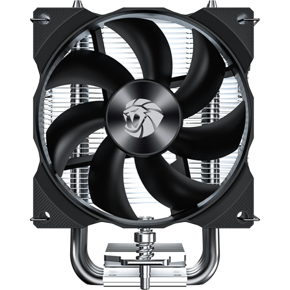 مبرد هوائي للمعالج GameMax Gamma 90 Dark برج أسود، 150 واط TDP، أنابيب حرارية 4×6 مم ومروحة PWM - Image 2