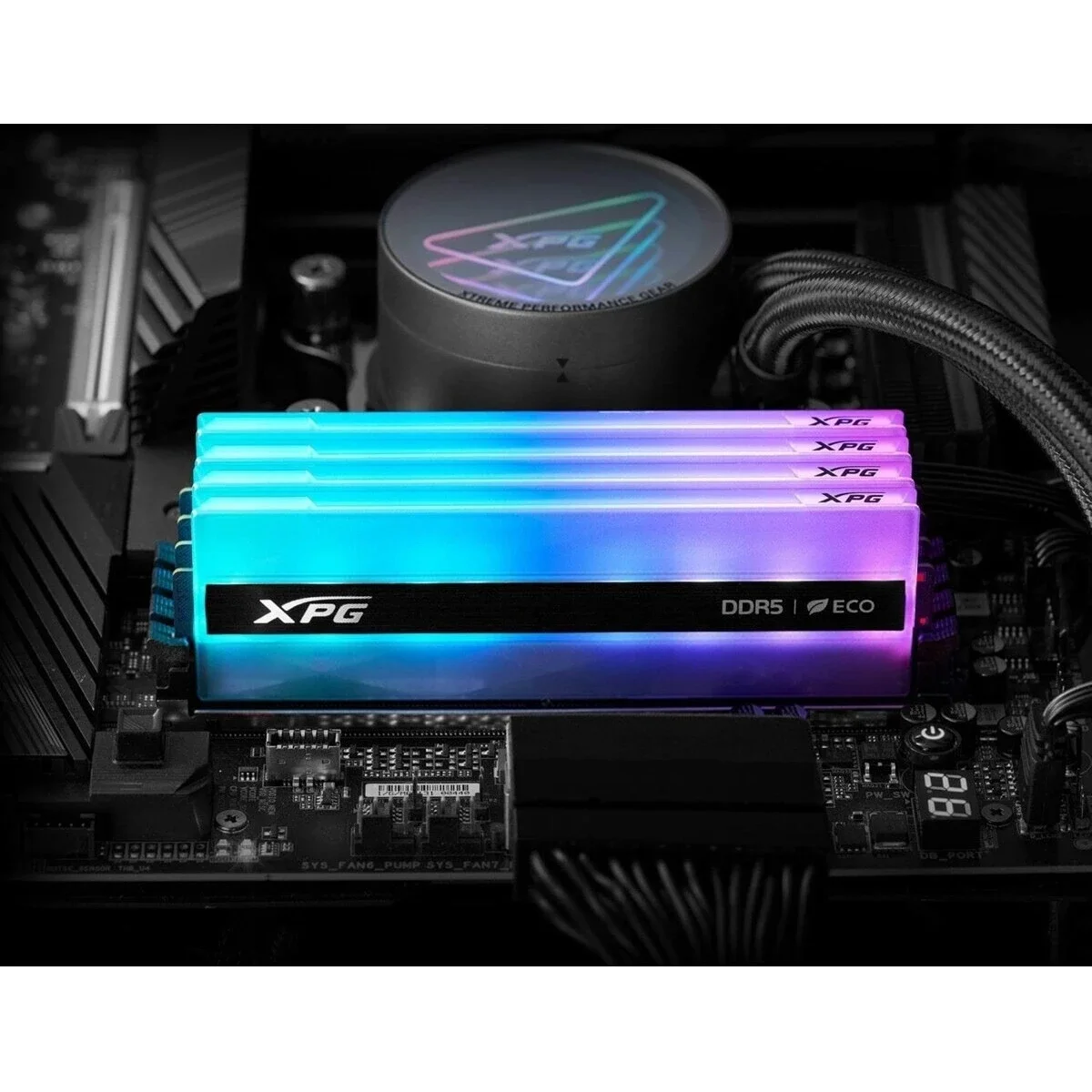 ADATA XPG LANCER NEON RGB 32GB (2x16GB) DDR5 6400MHz CL32 Silver Desktop Memory - Thumbnail 3